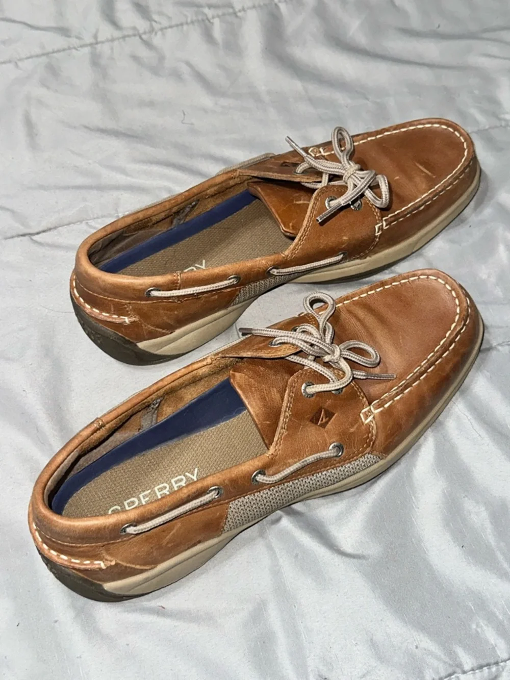 Sperry Top-Sider Surveyor Two Eyed Leather Boat Shoes Men's Sz 12 Classic Preppy